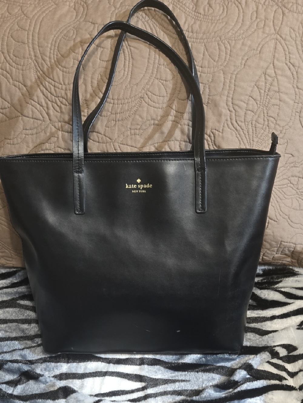 Kate Spade Black Leather Tote